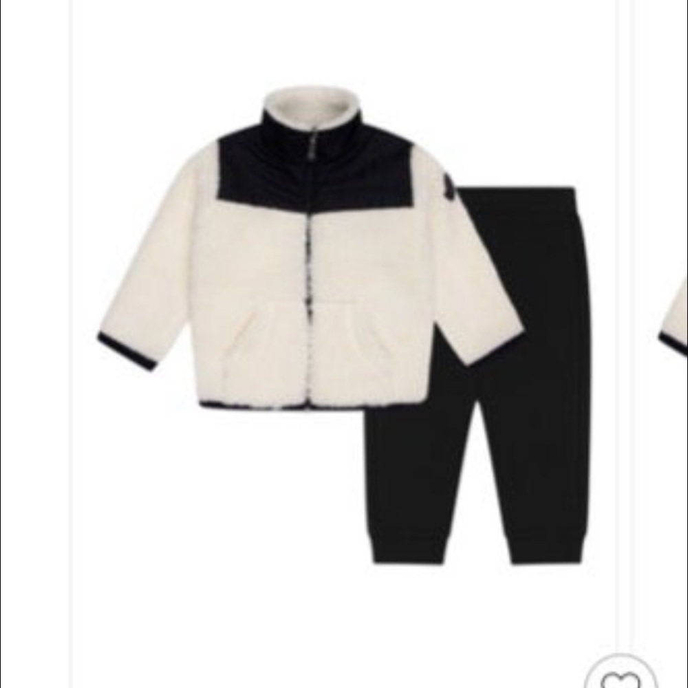 MONCLER ENFANT Baby Boys Ivory & Black Tracksuit  size 9-12